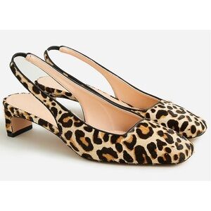 J Crew leopard slingbacks